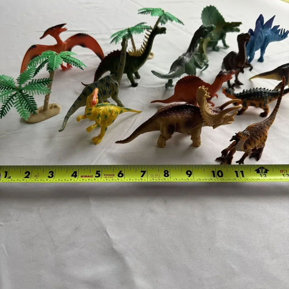 Dinosaur Toy Lot Pterodactyl Parasaurolophus Edaphosaurus Triceratops Amargasaur